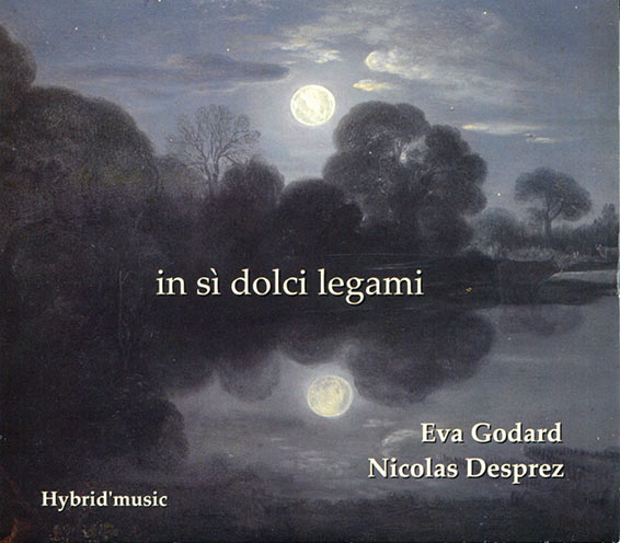 Pochette d’In sì dolci legami : une lune au-dessus d’un étang, la nuit